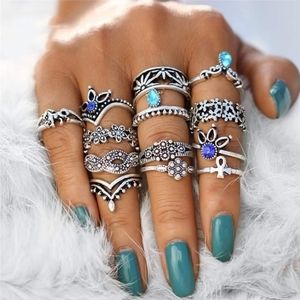BOHO STYLE FASHION JEWELRY 13  PIECE RING SET